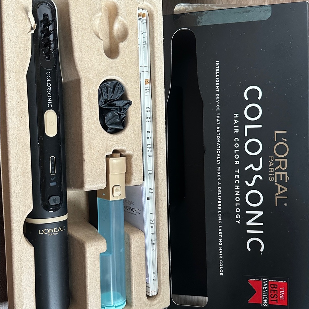 L'Oreal Color Sonic Hair Tool with Black and Beige